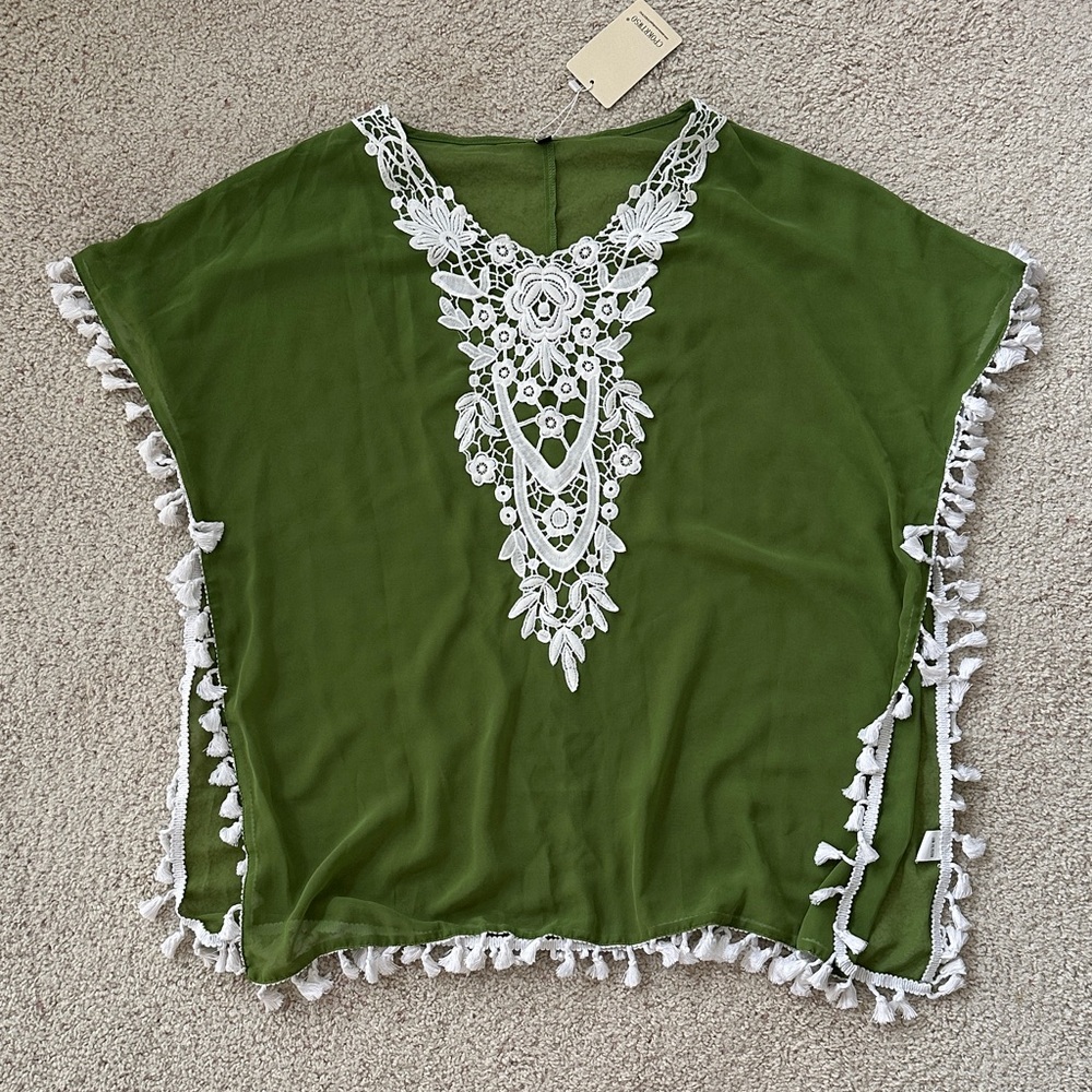 Semi Sheer Green coverup
